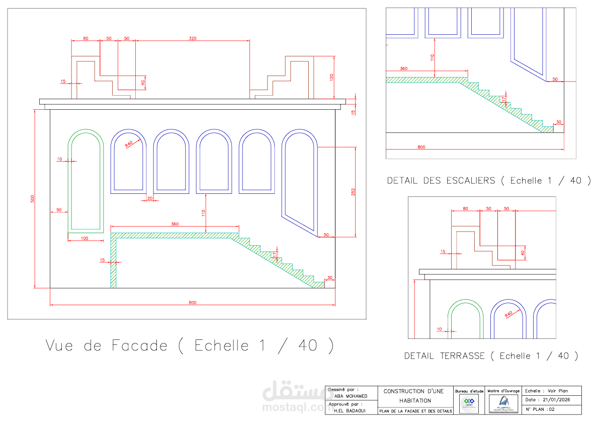 Plan de façade