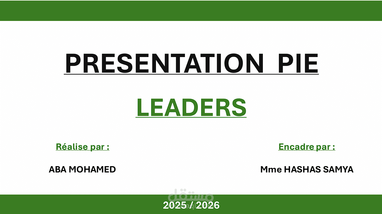 Présentation sur sujet : Leader