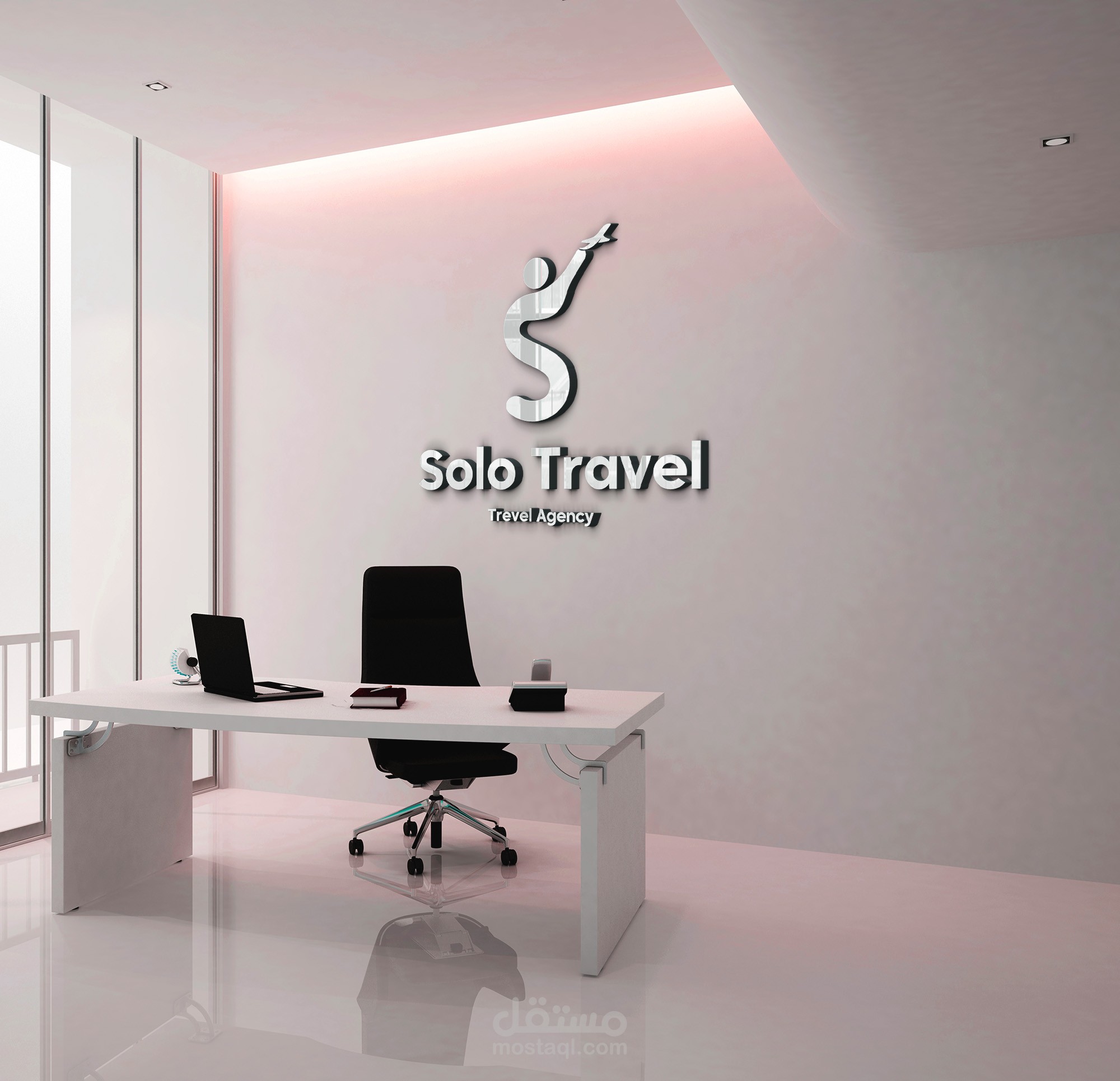 تصميم هوية بصرية متكاملة لوكالة سياحة وسفر (Solo Travel) - عصرية وجذابة