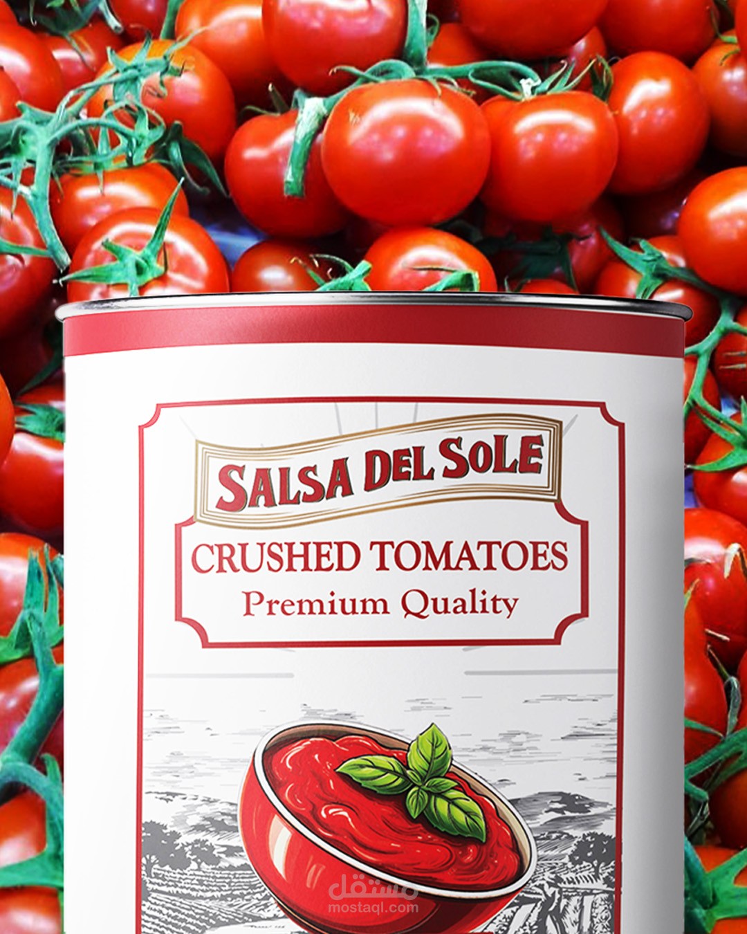 تصميم عبوات صلصة فاخرة – Salsa Del Sole