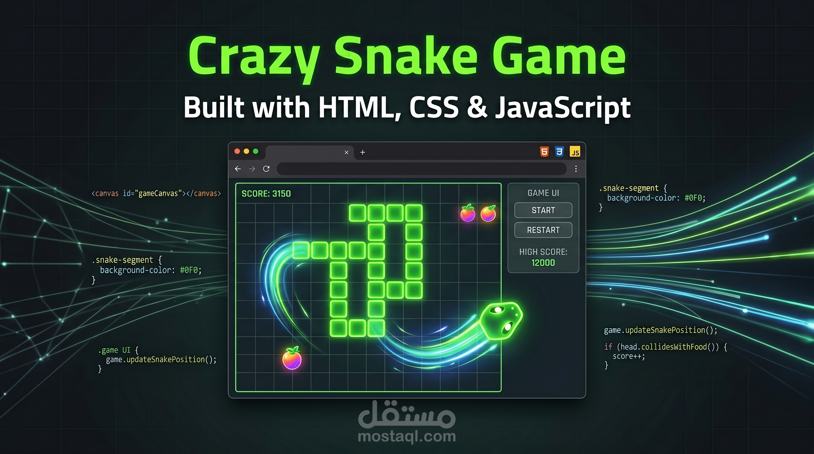 Crazy Snake JS Game