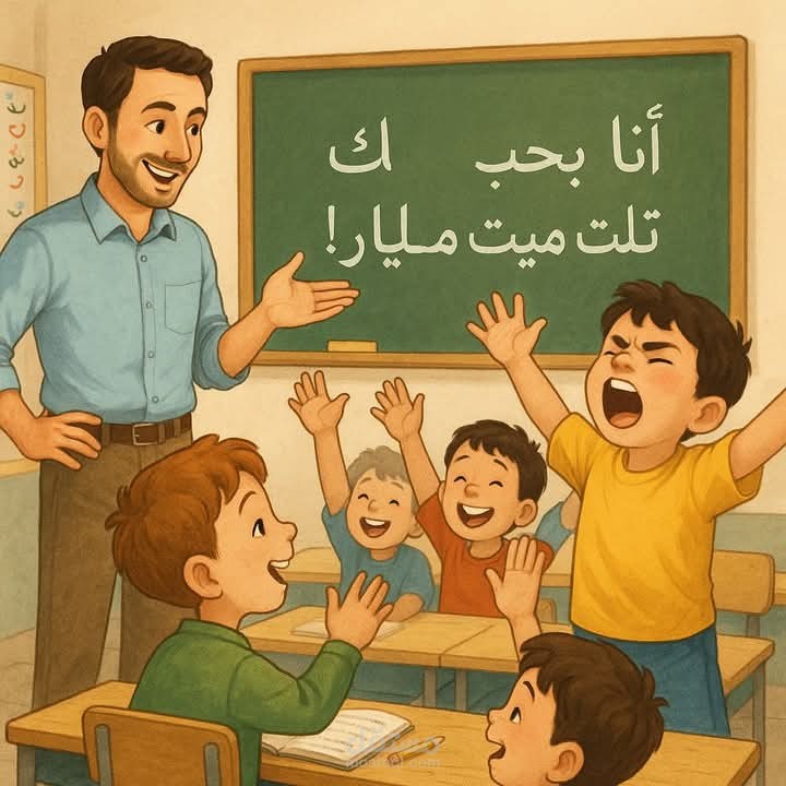 مزاد الحب في الصف الأول الابتدائي: صوت وحجم وطفولة