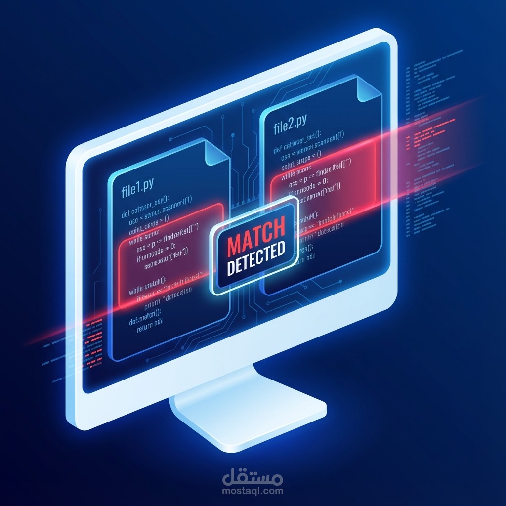 نظام كشف النسخ وتطابق الأكواد البرمجية (Plagiarism Checker) Alternative: Advanced Student Assessment Plagiarism Detector Using NLP