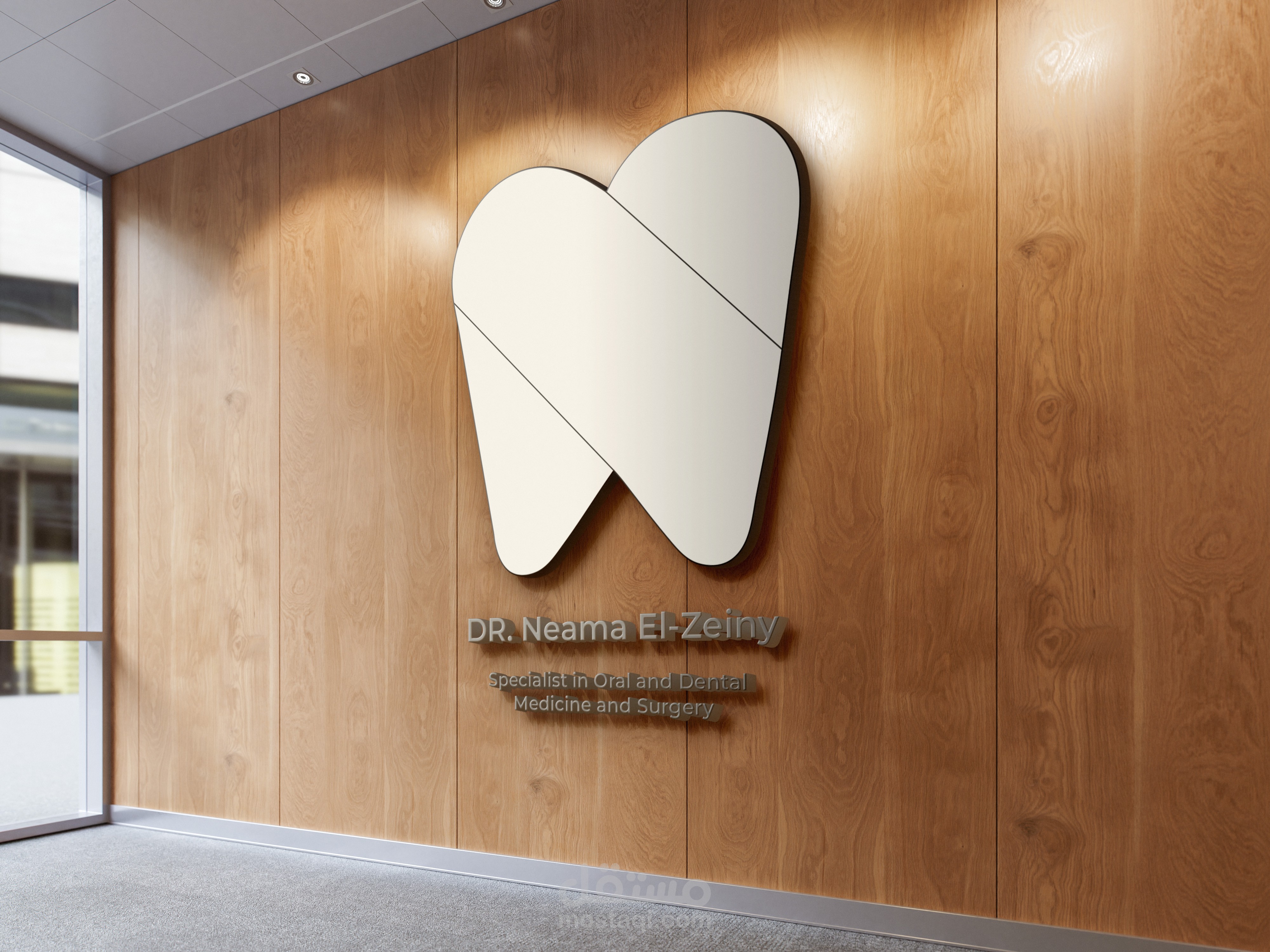 شعار د. نعمة الزيني – هوية بصرية عصرية لعيادة طب وجراحة الفم والأسنان