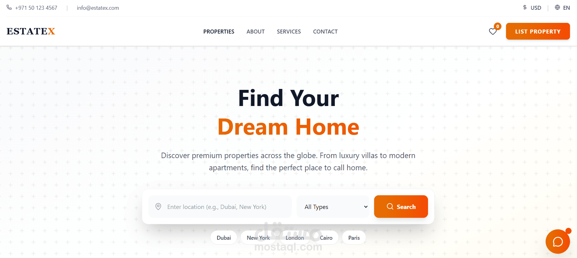 تصميم وتطوير موقع عقاري احترافي لعرض وبيع وتأجير العقارات