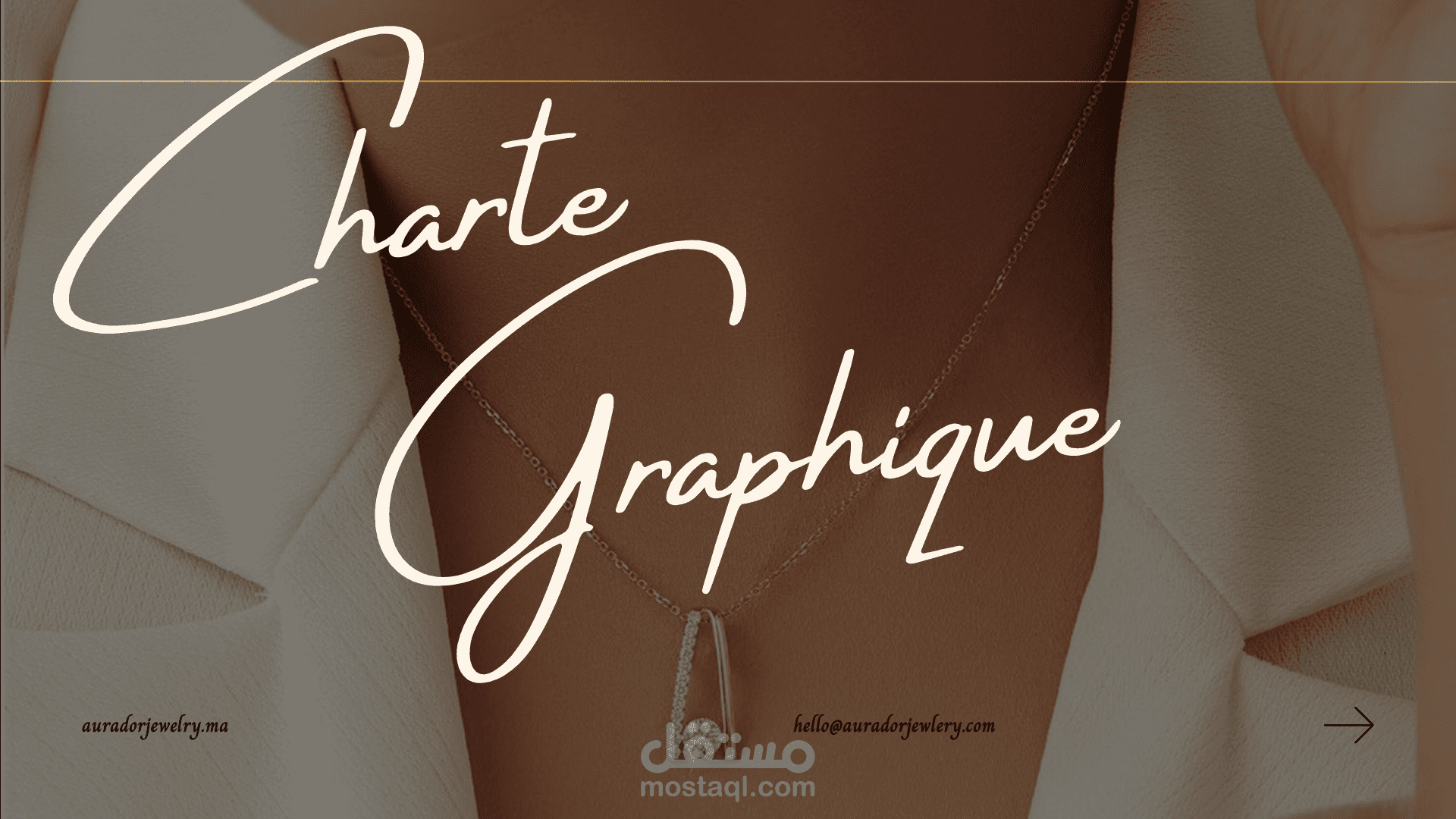تصميم الهوية البصرية الاستراتيجية لعلامة Aura d'or للمجوهرات الفاخرة