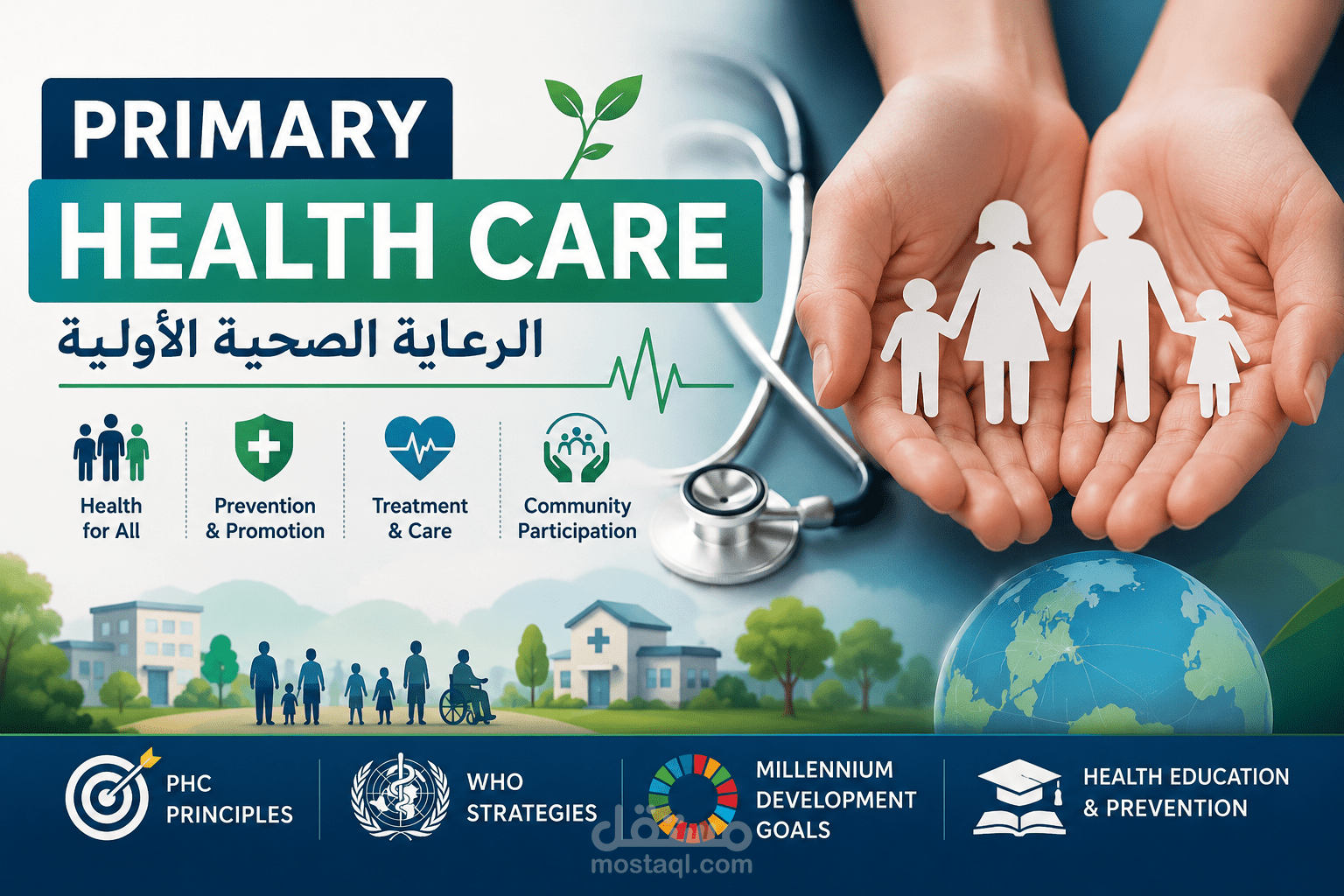 شرح محاضرة عن الرعاية الصحية الأولية (PHC)