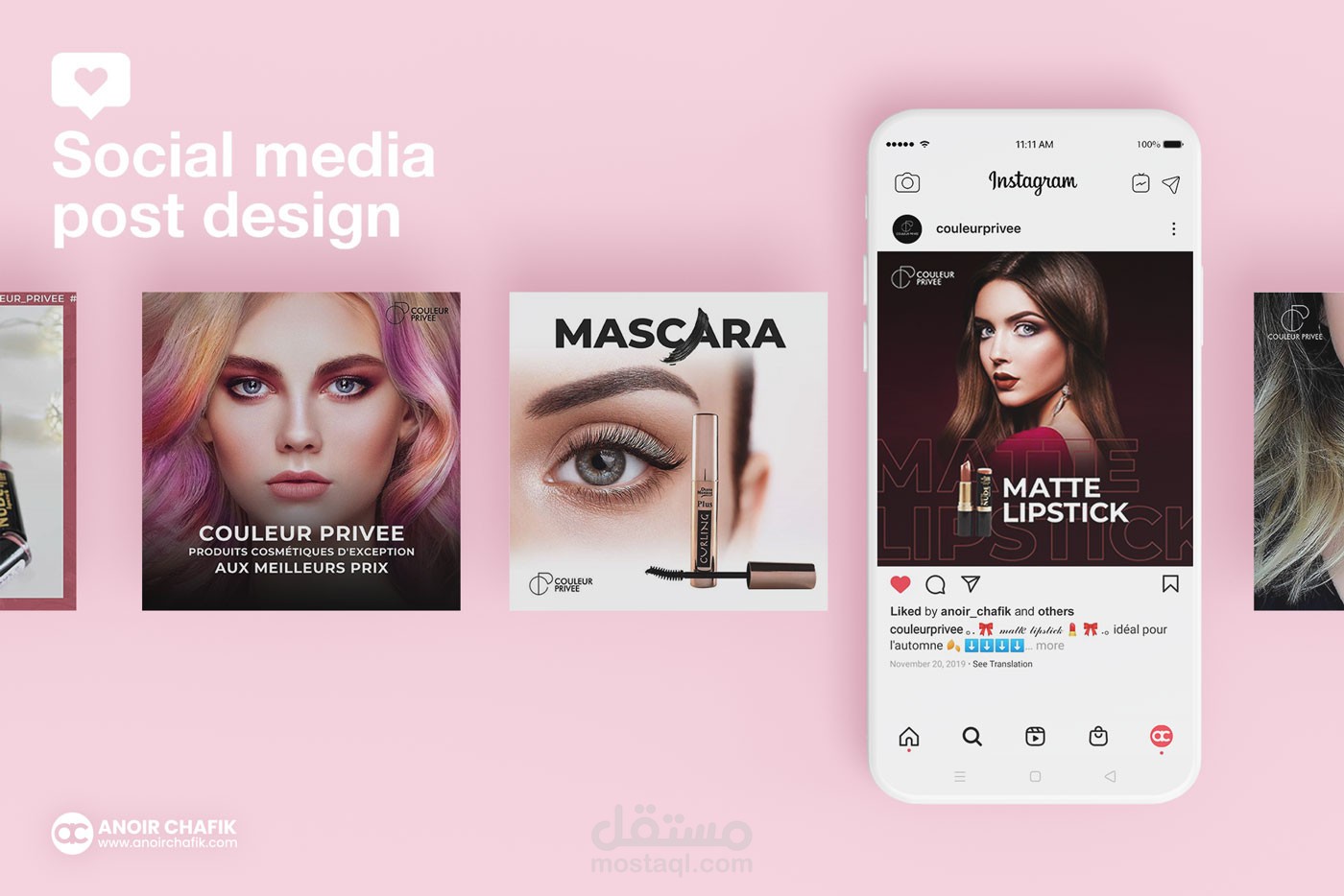 Social media post design