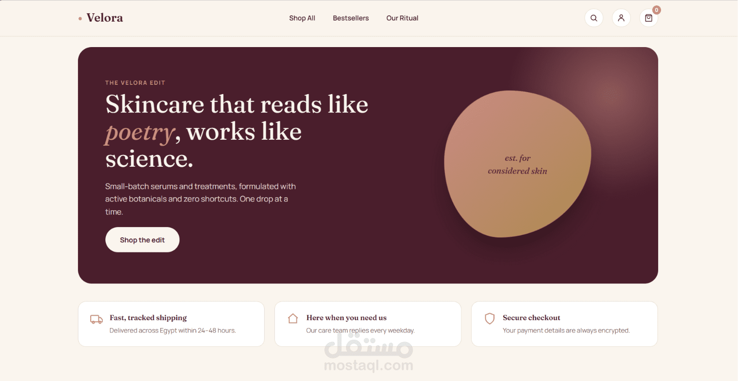 Velora — Full Stack E-commerce Web Application