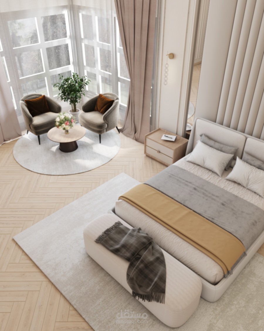 3D interior design for Master bedroom ( New Classic
