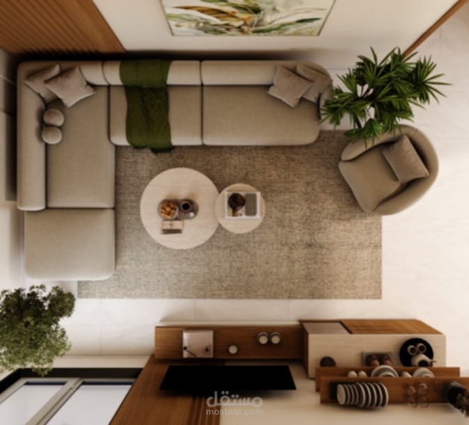 3D interior design for living room ( scandanivian)
