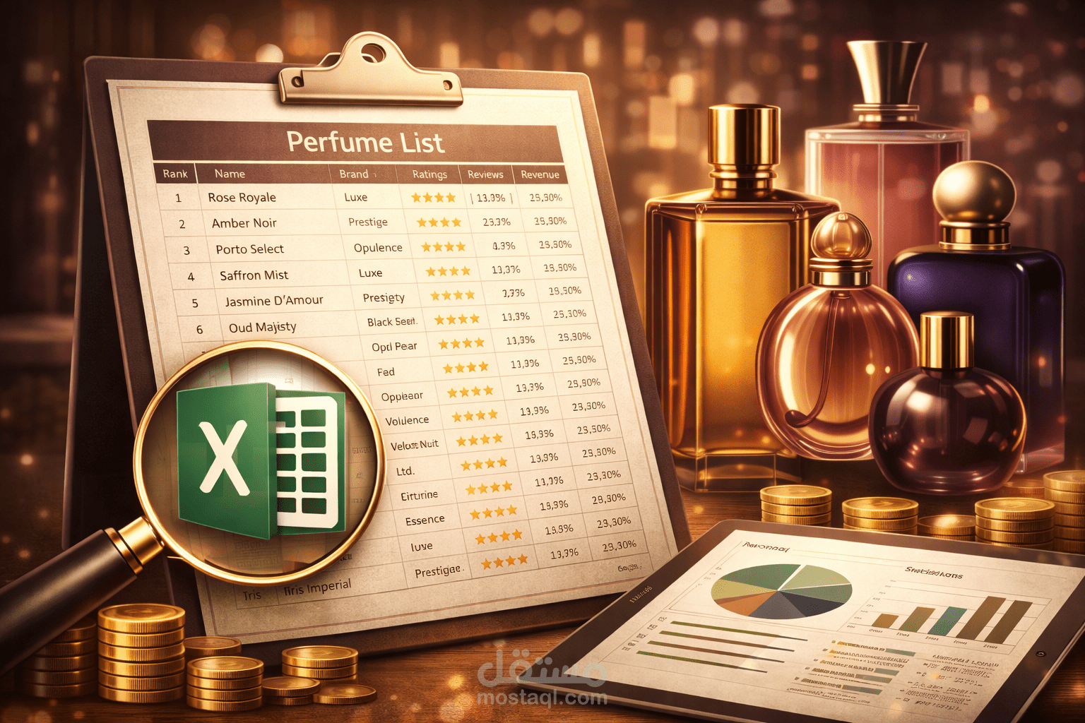 قاعدة بيانات شاملة لأصناف العطور (متجر الريان)