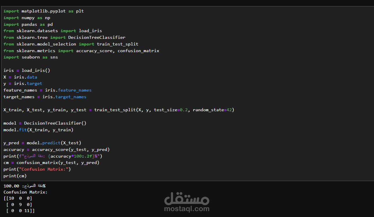 Simple Machine Learning Model – Iris Dataset