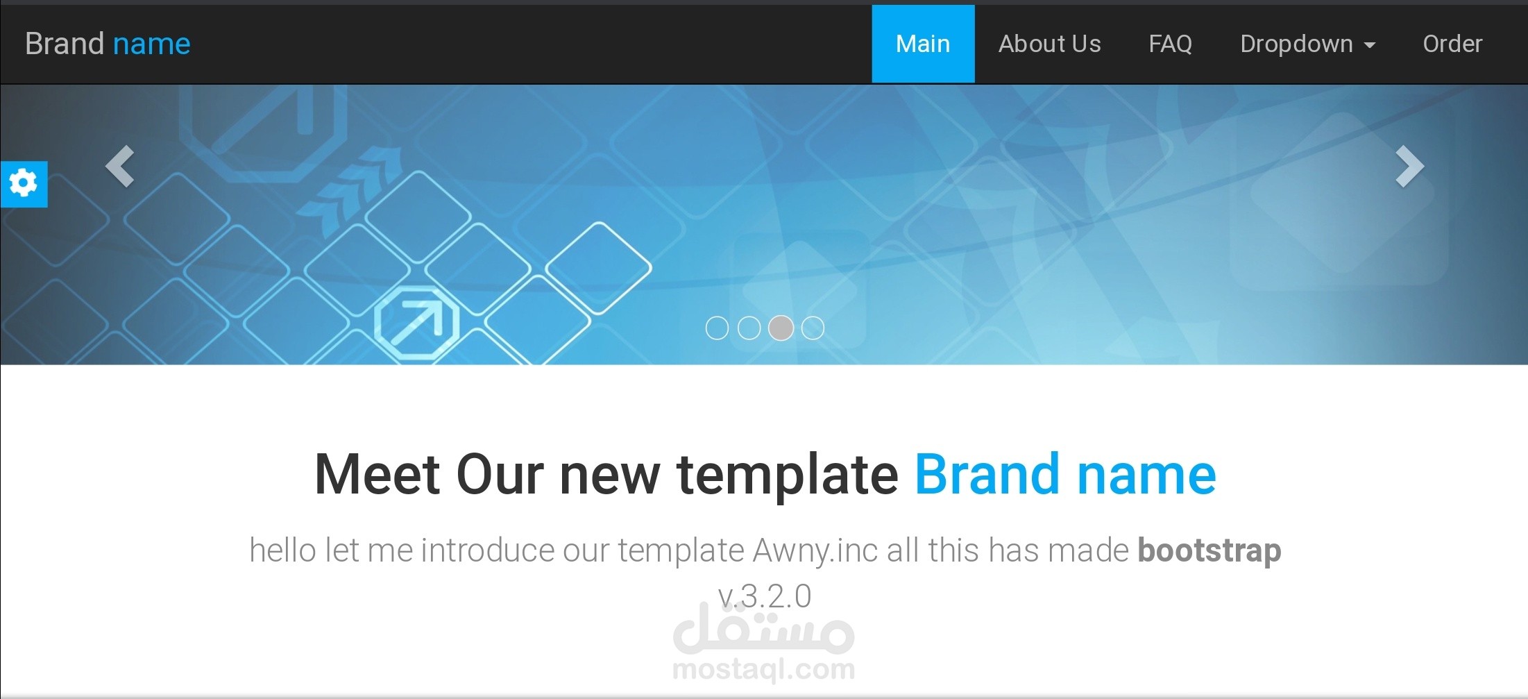 موقع تعريفي لشركة استضافة