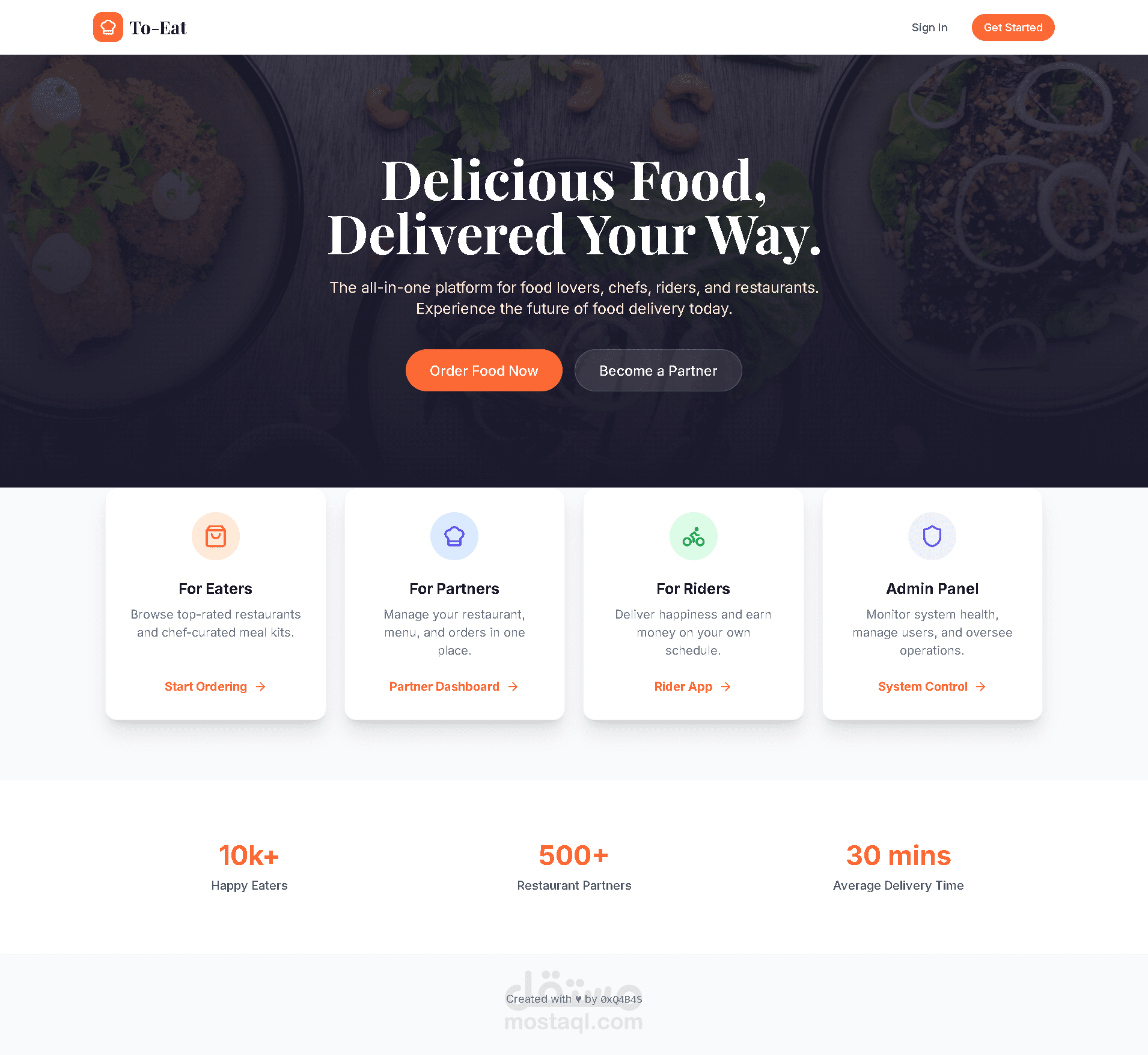 منصة "To-Eat": منصة مشاركة الطعام الشاملة