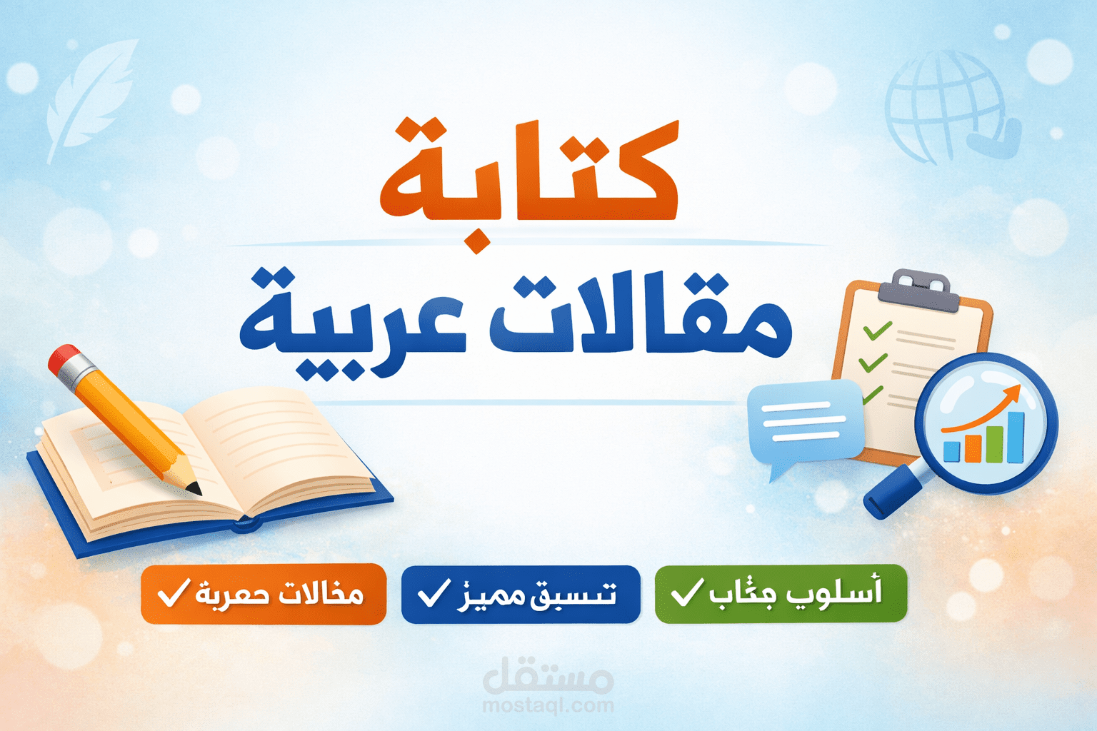 كتابة مقال عربي جذاب بأسلوب سهل ومميز