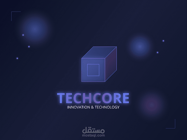 تصميم هوية بصرية تحمل اسم TECHCORE