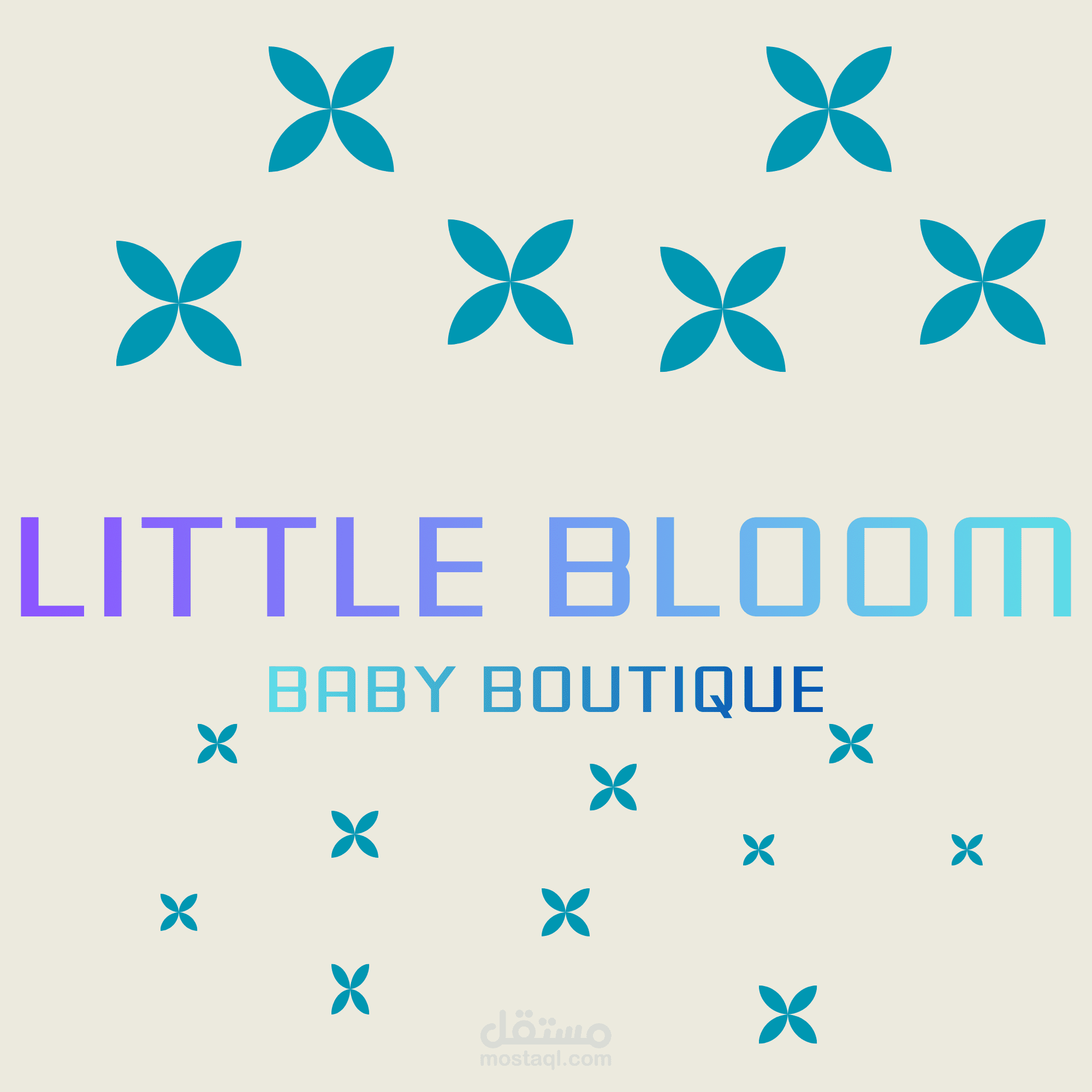 تصميم هوية بصرية وشعار لبراند ملابس أطفال – Little Bloom