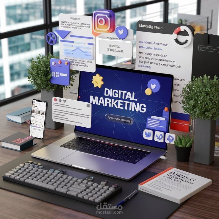 إعداد خطة محتوى شهرية احترافية