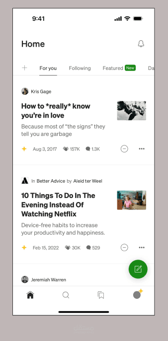 إعادة تصميم الصفحة الرئيسية لتطبيق