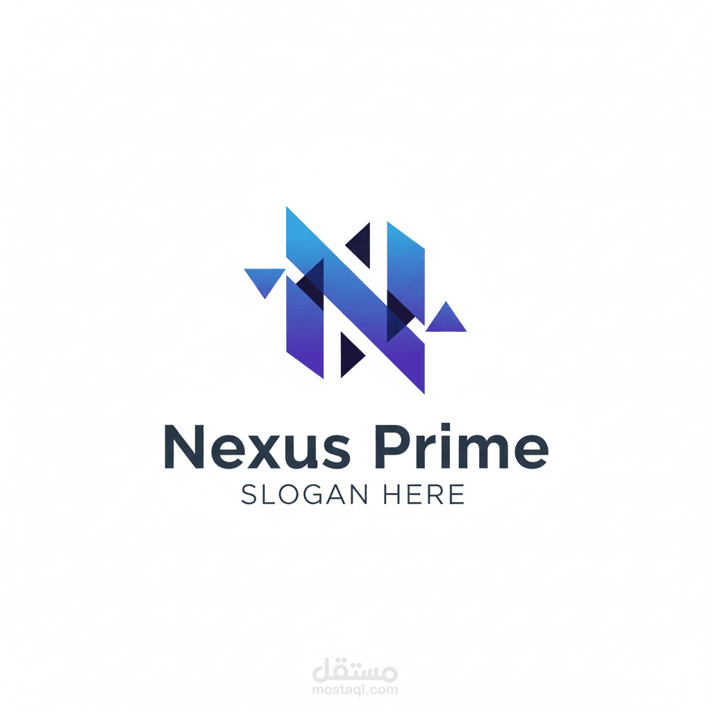 تصميم هوية بصرية وشعار مودرن لشركة تقنية واستثمار (Nexus Prime)