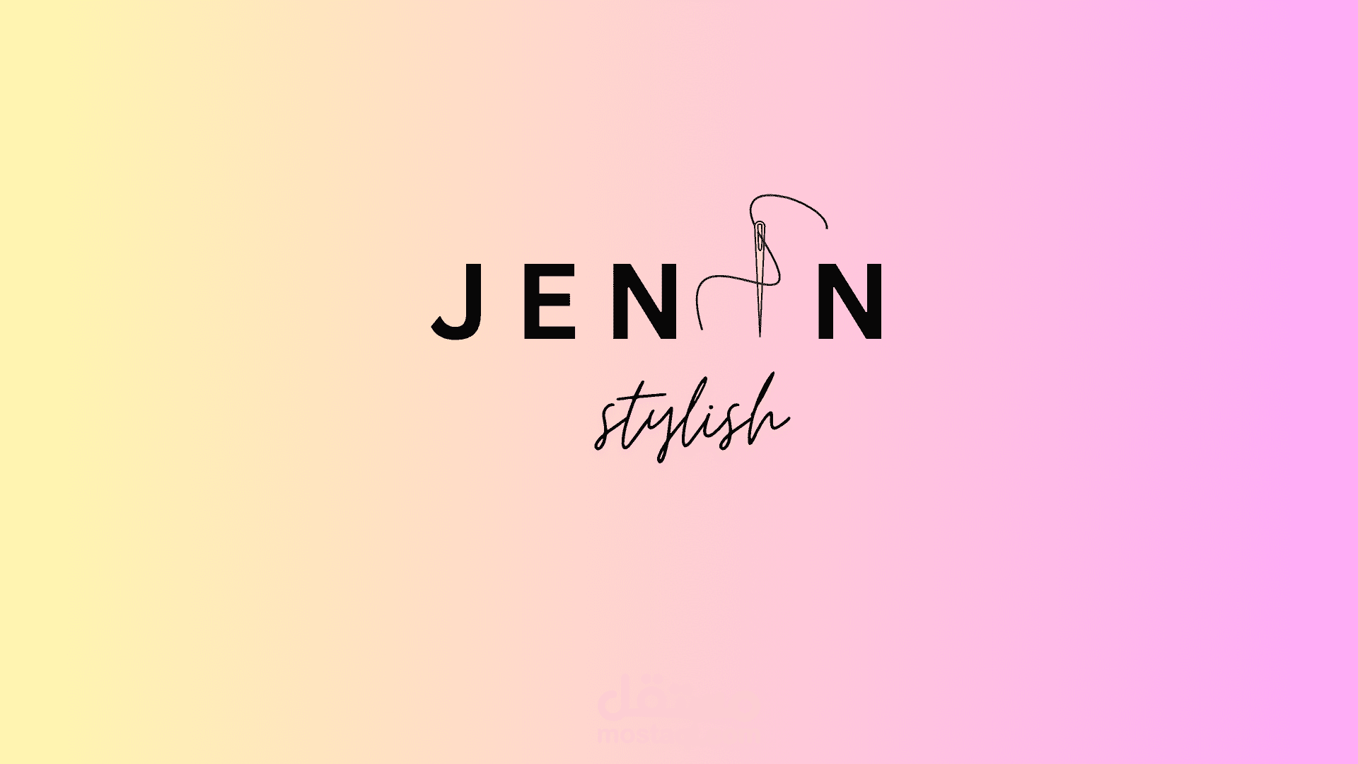 تصميم شعار احترافي لعلامة تجارية في مجال الأزياء والخياطة (Jenin Stylish)/ Logo Design - Jenin Stylish Fashion & Sewing Brand
