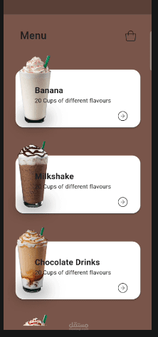 menu coffee Shop App