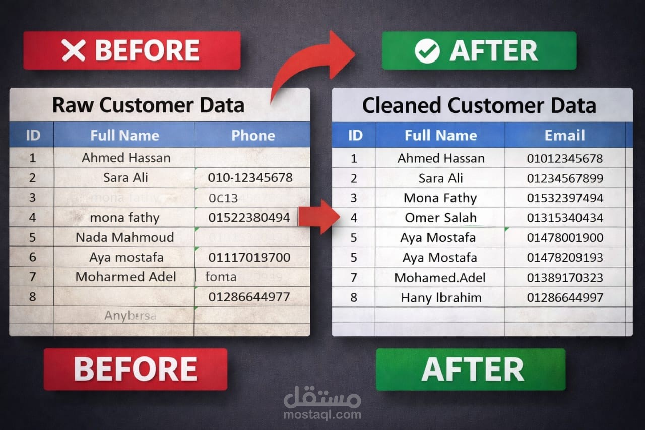 تنظيف البيانات وتصحيح الأخطاء مع لوحات تحكم احترافية