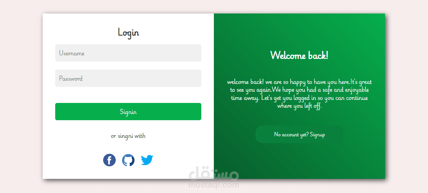 This project contains a simple login interface with a Node.js server. To make the project work correctly, you must run the backend server.