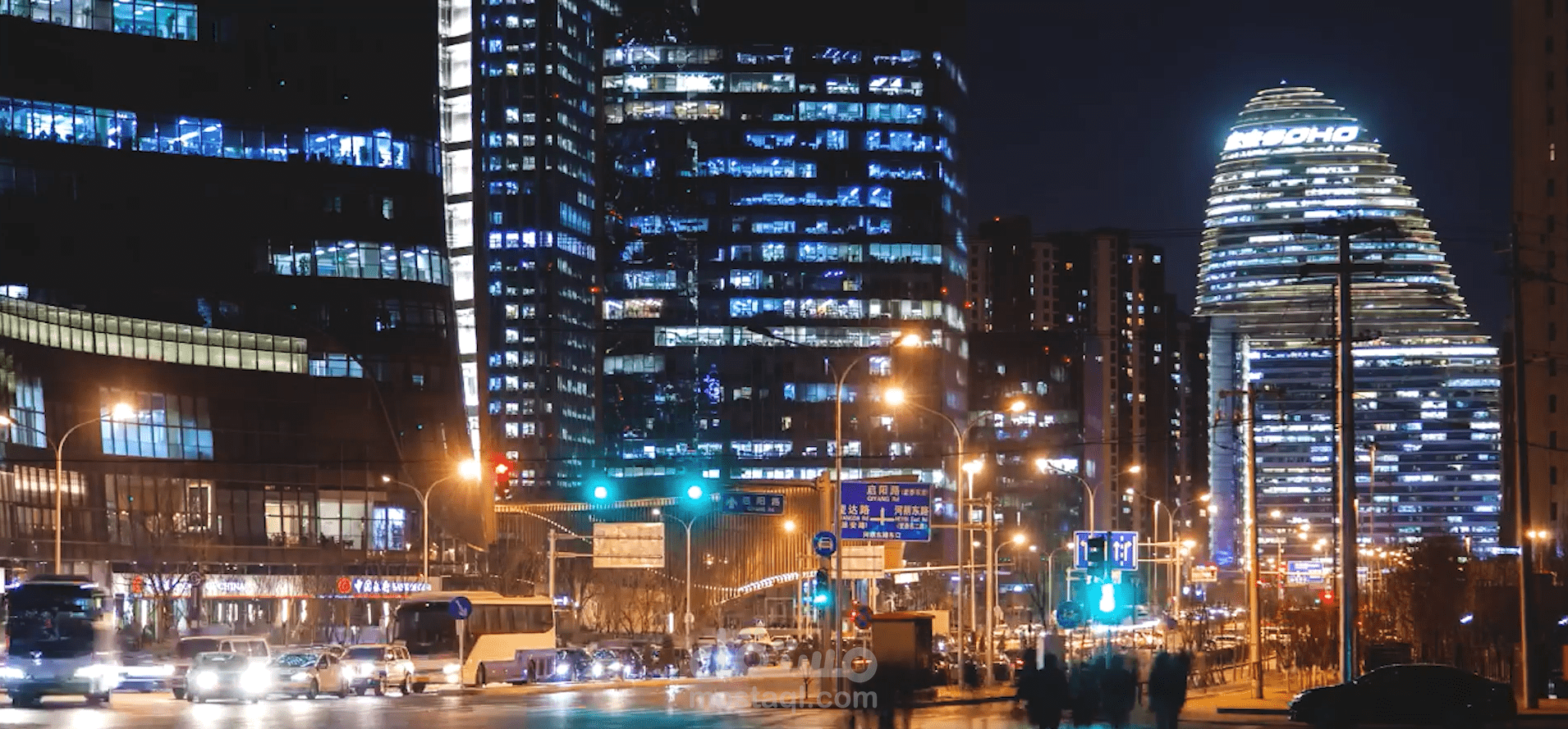 مونتاج فيديو ساحر للمدينه ليلا