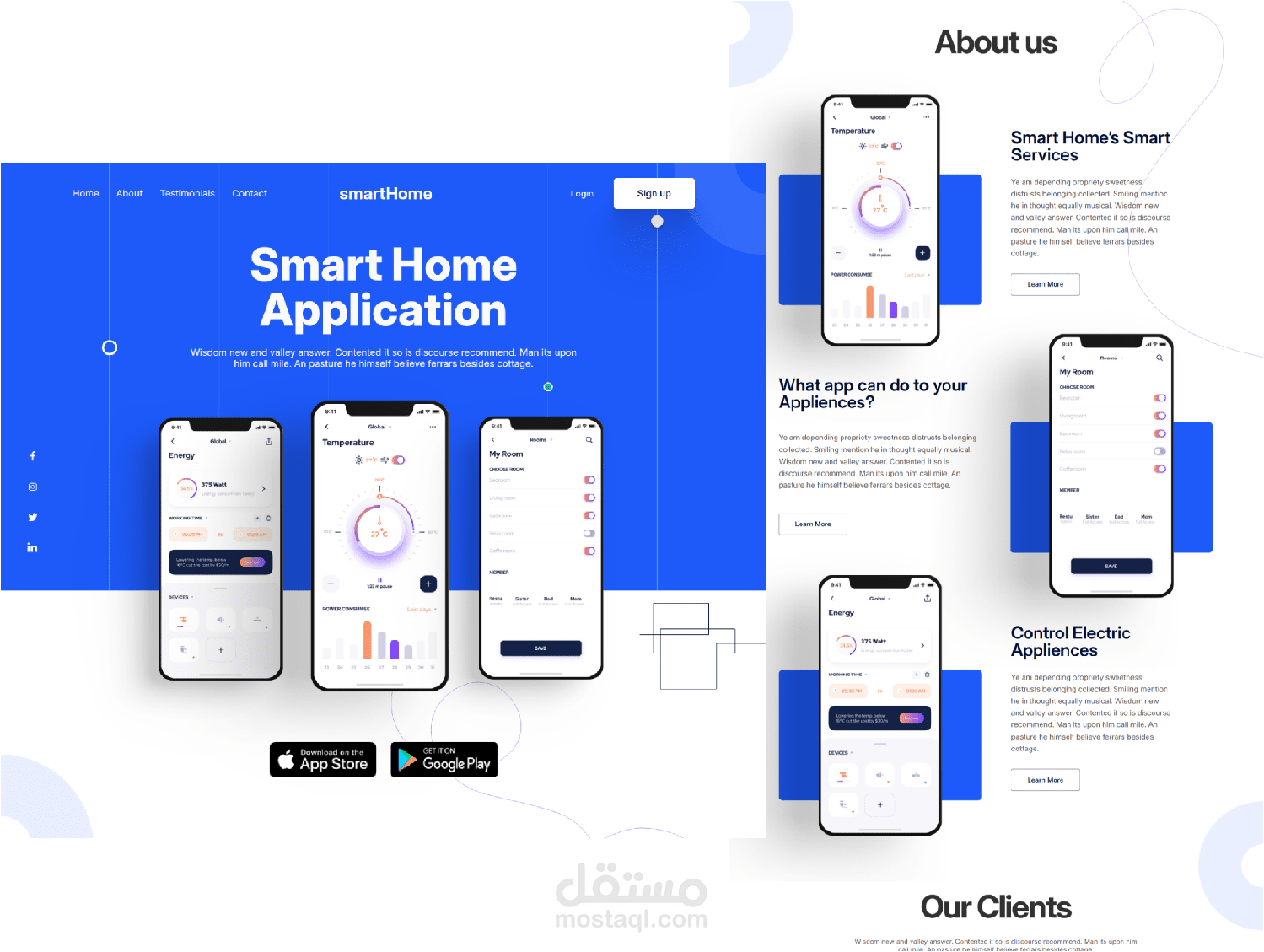 Smart Home Landing Page