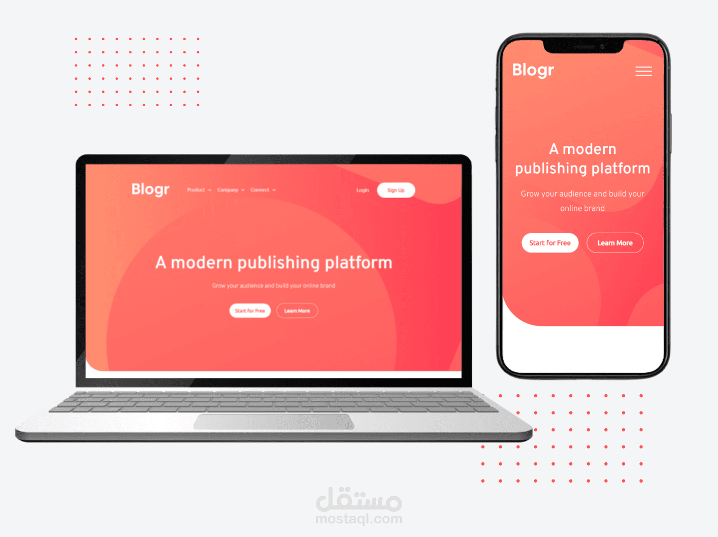 Responsive and mobile-friendly Landing Page from Figma design