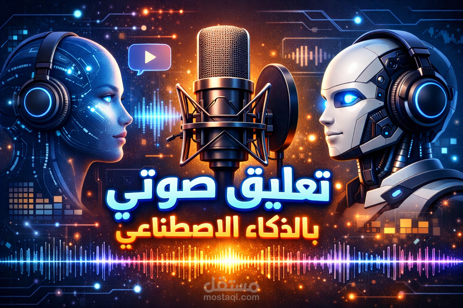 تعليق صوتي بالذكاء الاصطناعي  خدمات تعليق صوتي باستخدام الذكاء الاصطناعي  إنشاء تعليق صوتي احترافي بالذكاء الاصطناعي  تعليق صوتي للإعلانات والفيديوهات بالذكاء الاصطناعي  Voice Over بالذكاء الاصطناعي