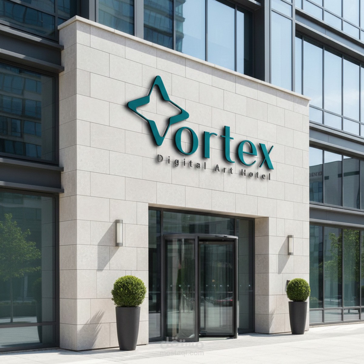 تصميم شعار Vortex - هوية بصرية عصرية ومبتكرة.