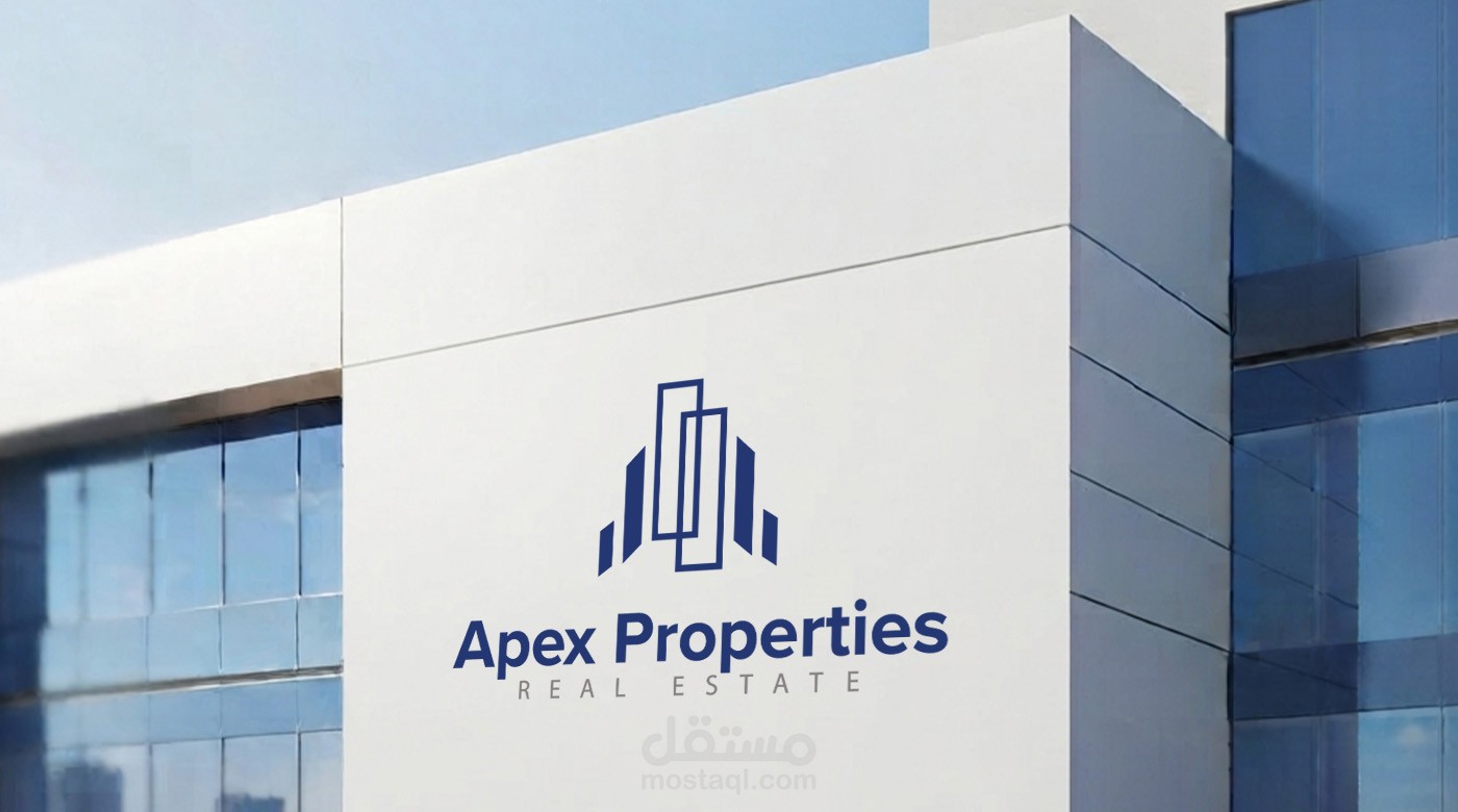 تصميم شعار احترافي لشركة عقارية باسم Apex Properties