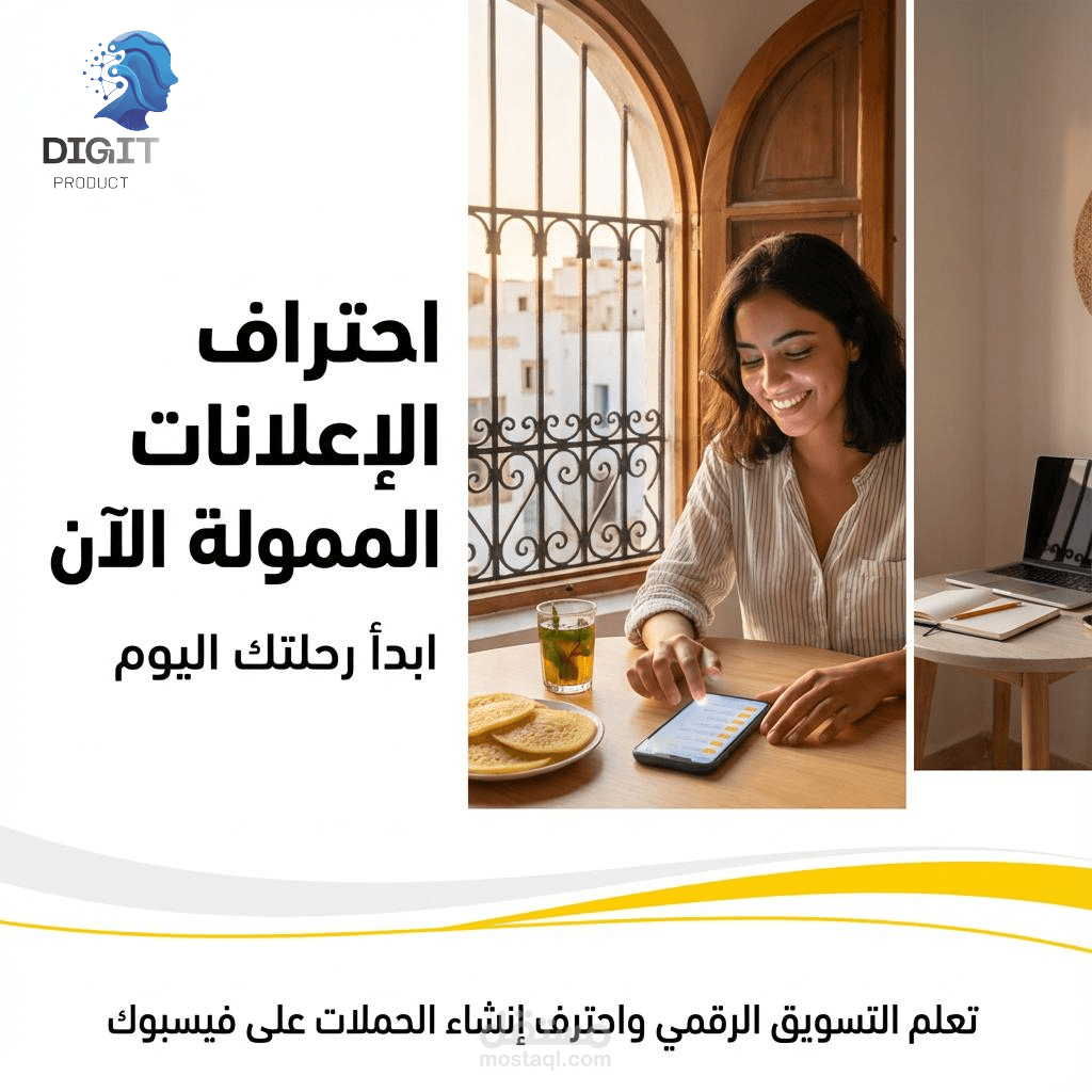 كورس تعلم الاعلانات الممولة في فايسبوك و انستاغرام  بالنجاح لزيادة المبيعات و التفاعل