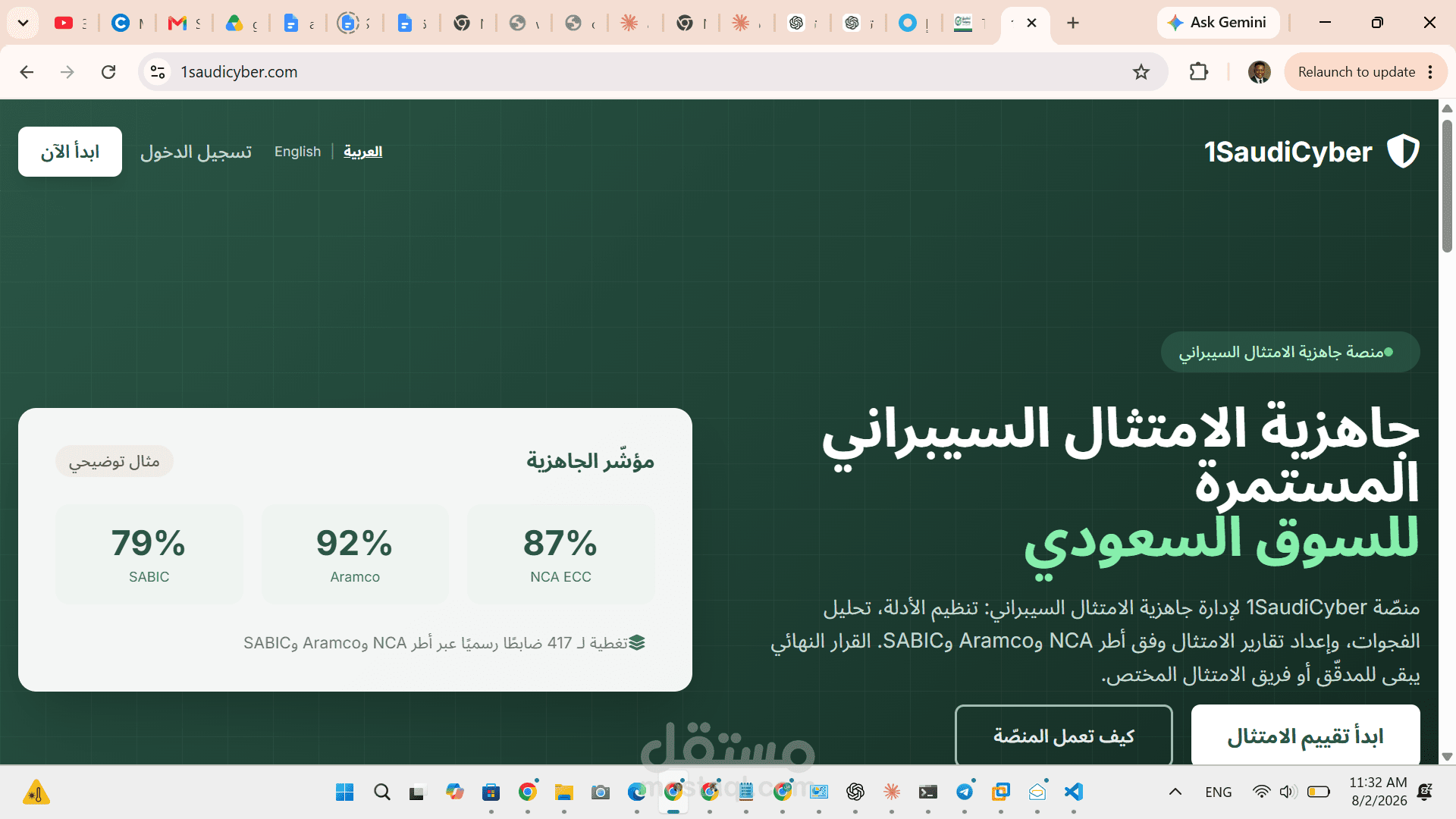 SaudiCyber – Cybersecurity Compliance Platform