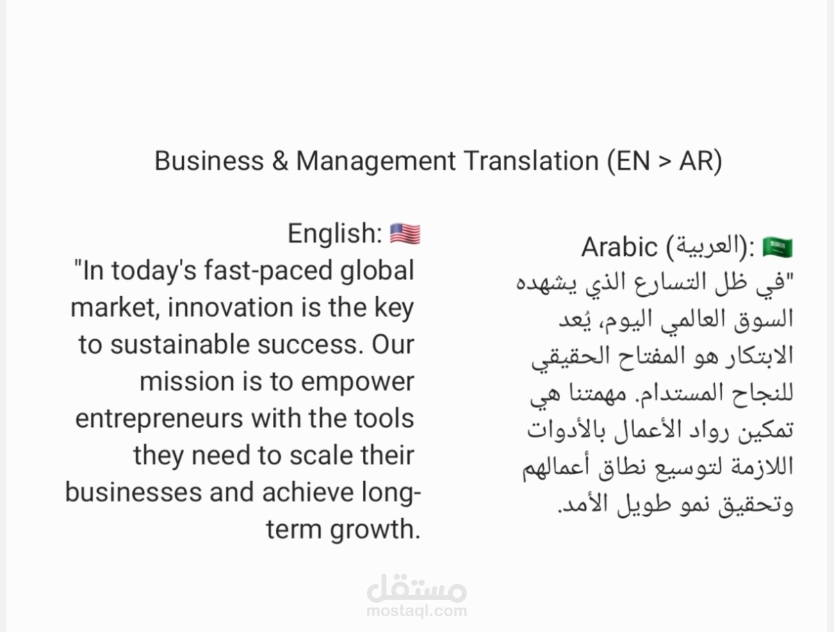 الترجمه من اللغه الانجليزيه الي العربيه.