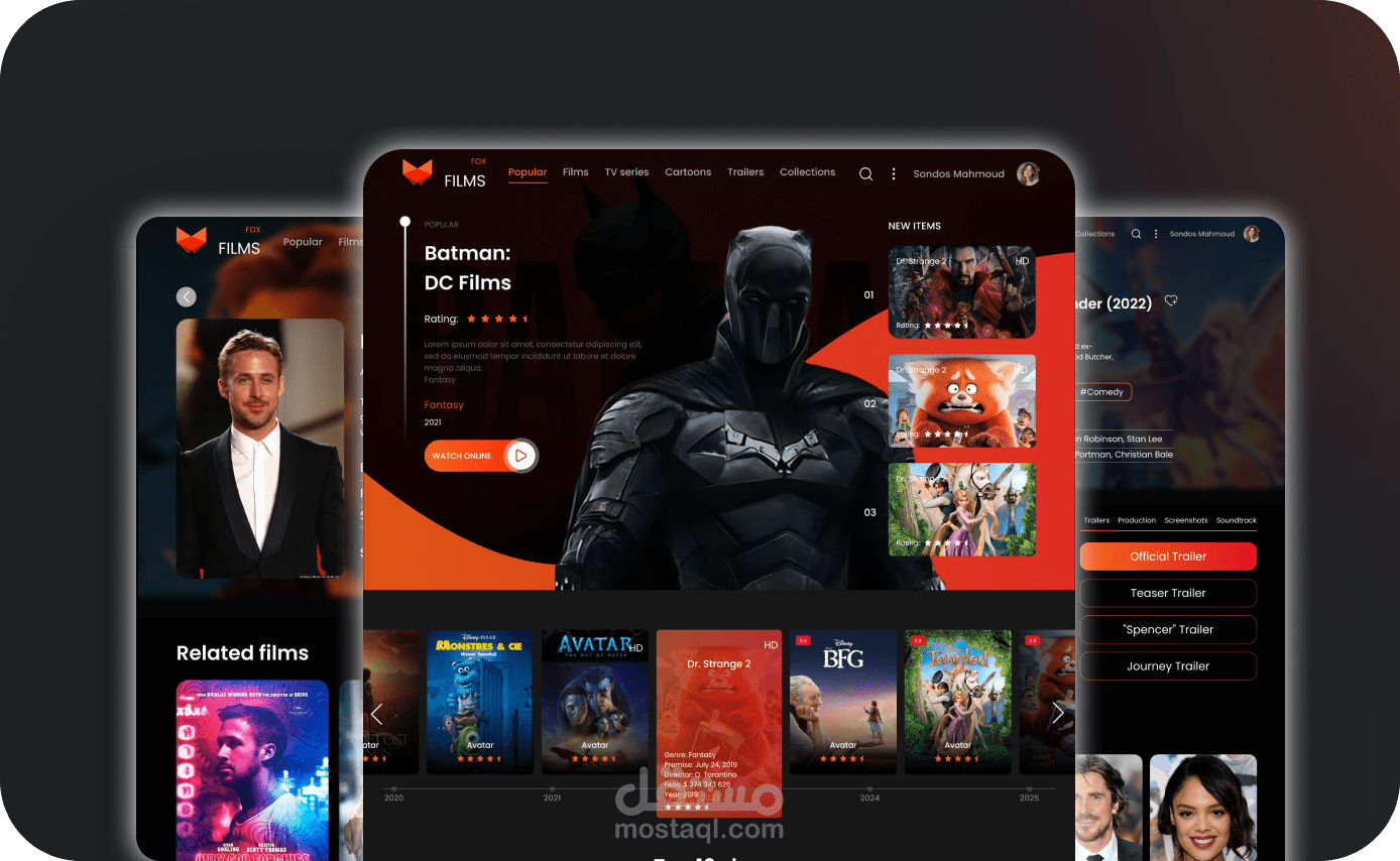 Movies Streaming Platform – UI Design