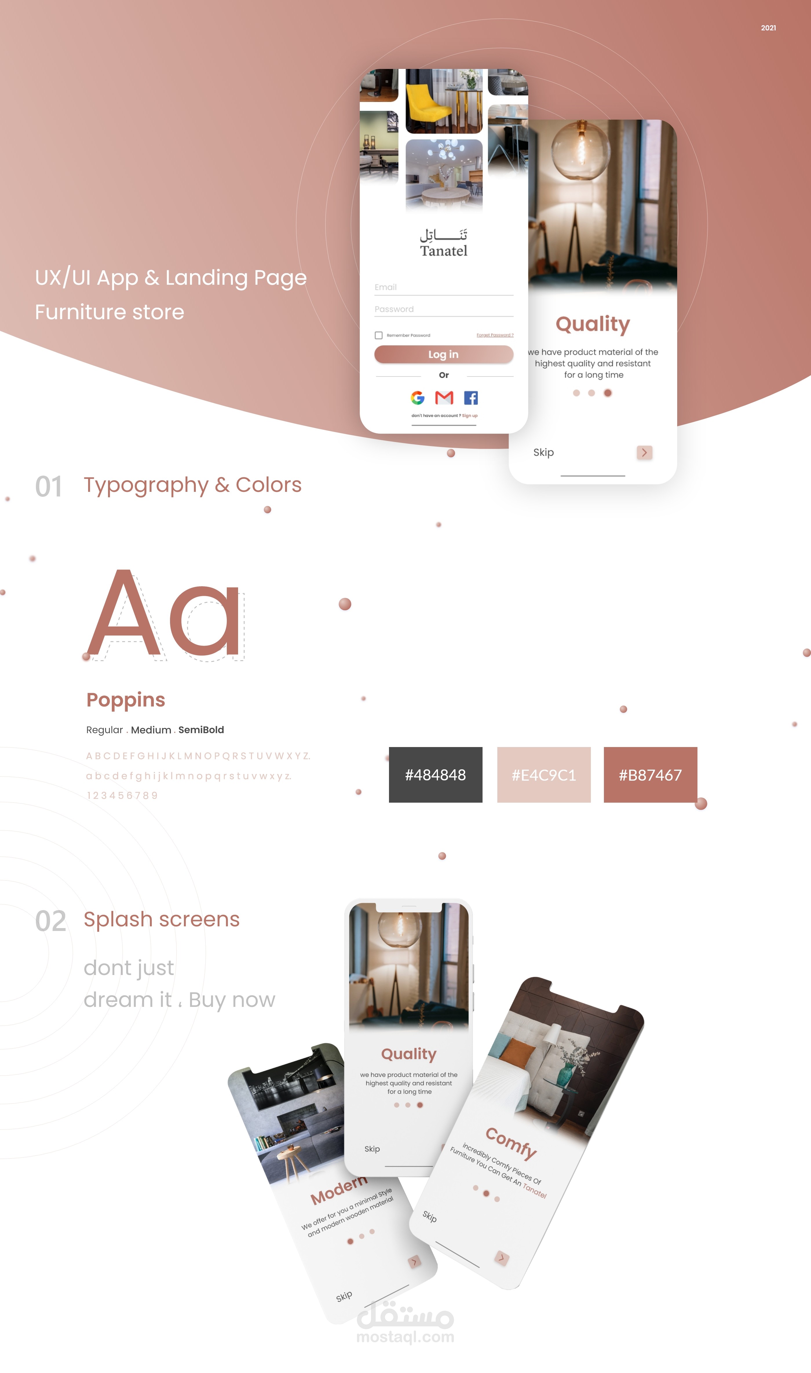 Application & Landing page Furniture Store