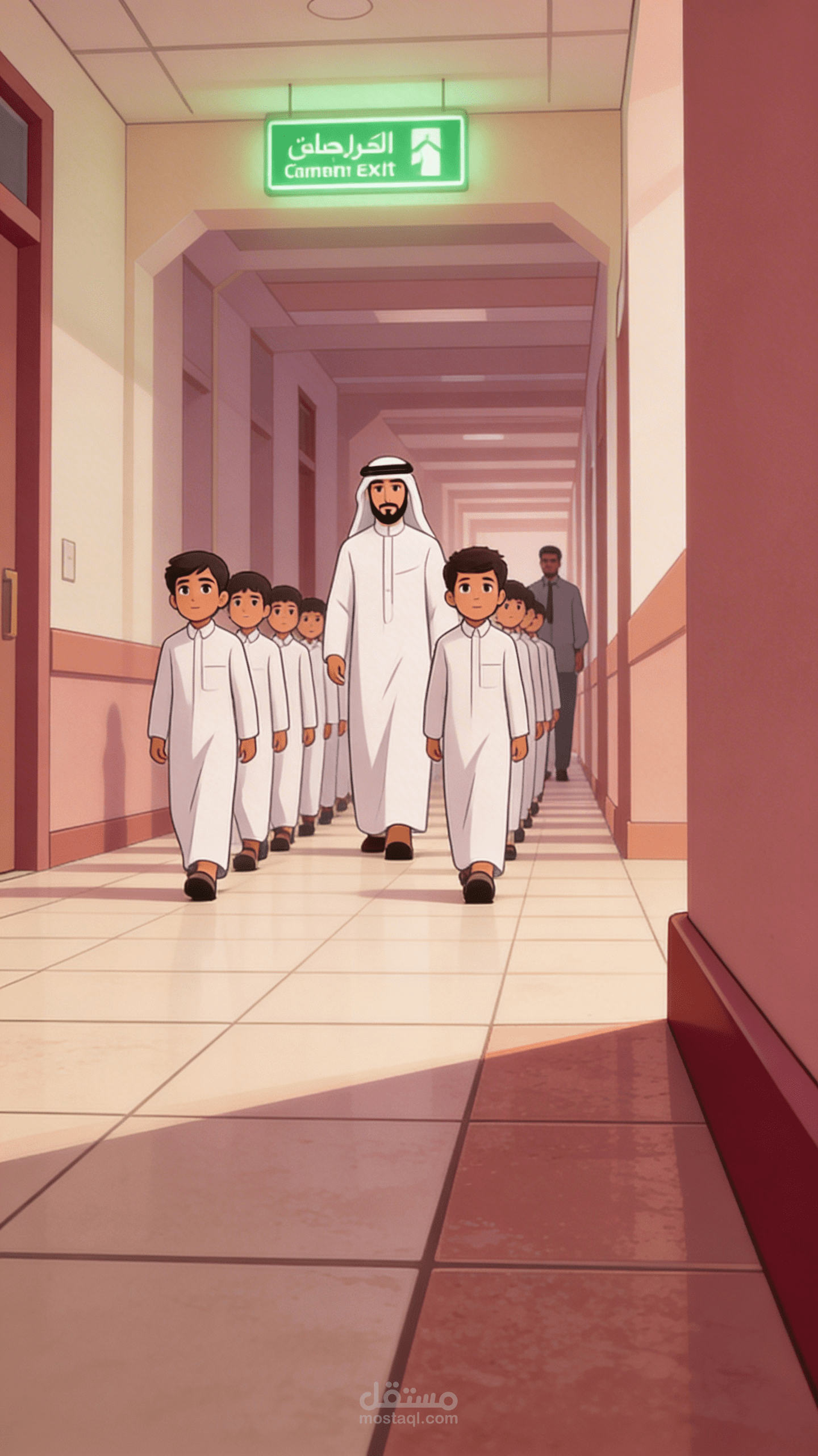 .2.5D Animation style Qatar school safety | full AI generated