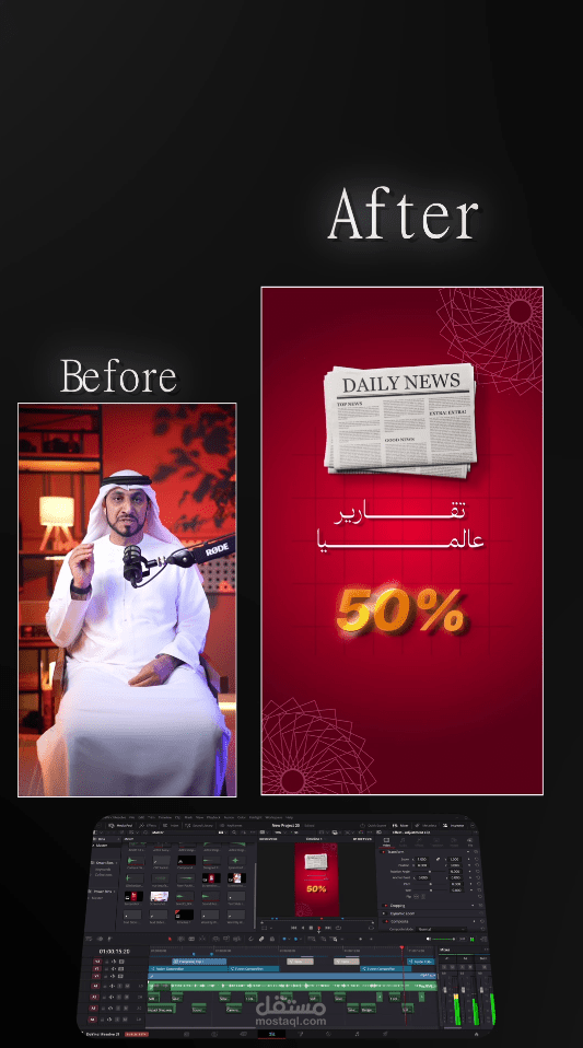 مونتاج فيديو reels (موشن جرافيك)