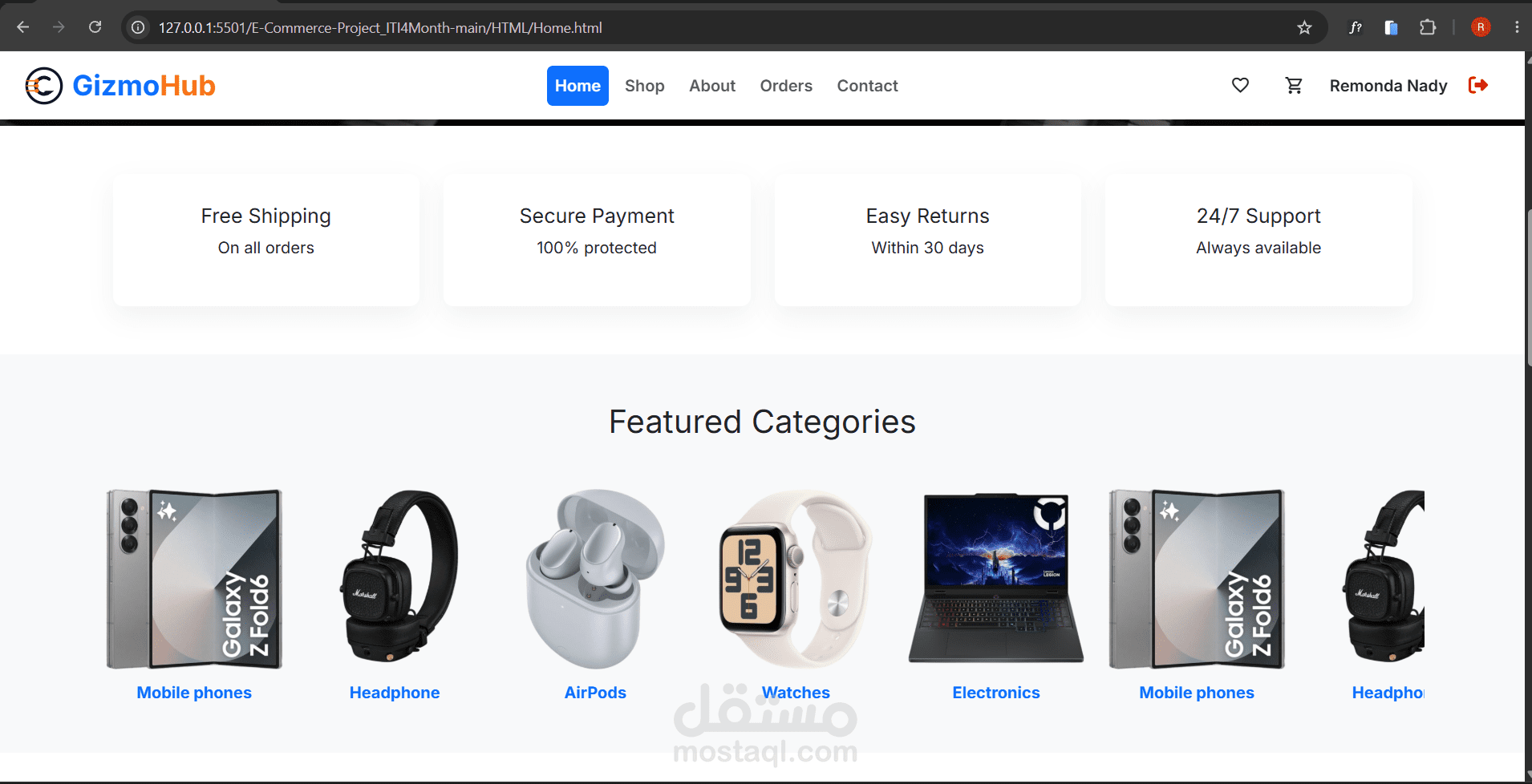 e-commerce platform for electronics