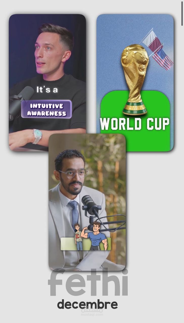 مجموعة من الفيديوهات التي عملت عليها. وقد حظيت بعدد مشاهدات أكثر من 30 ألف مشاهدة.