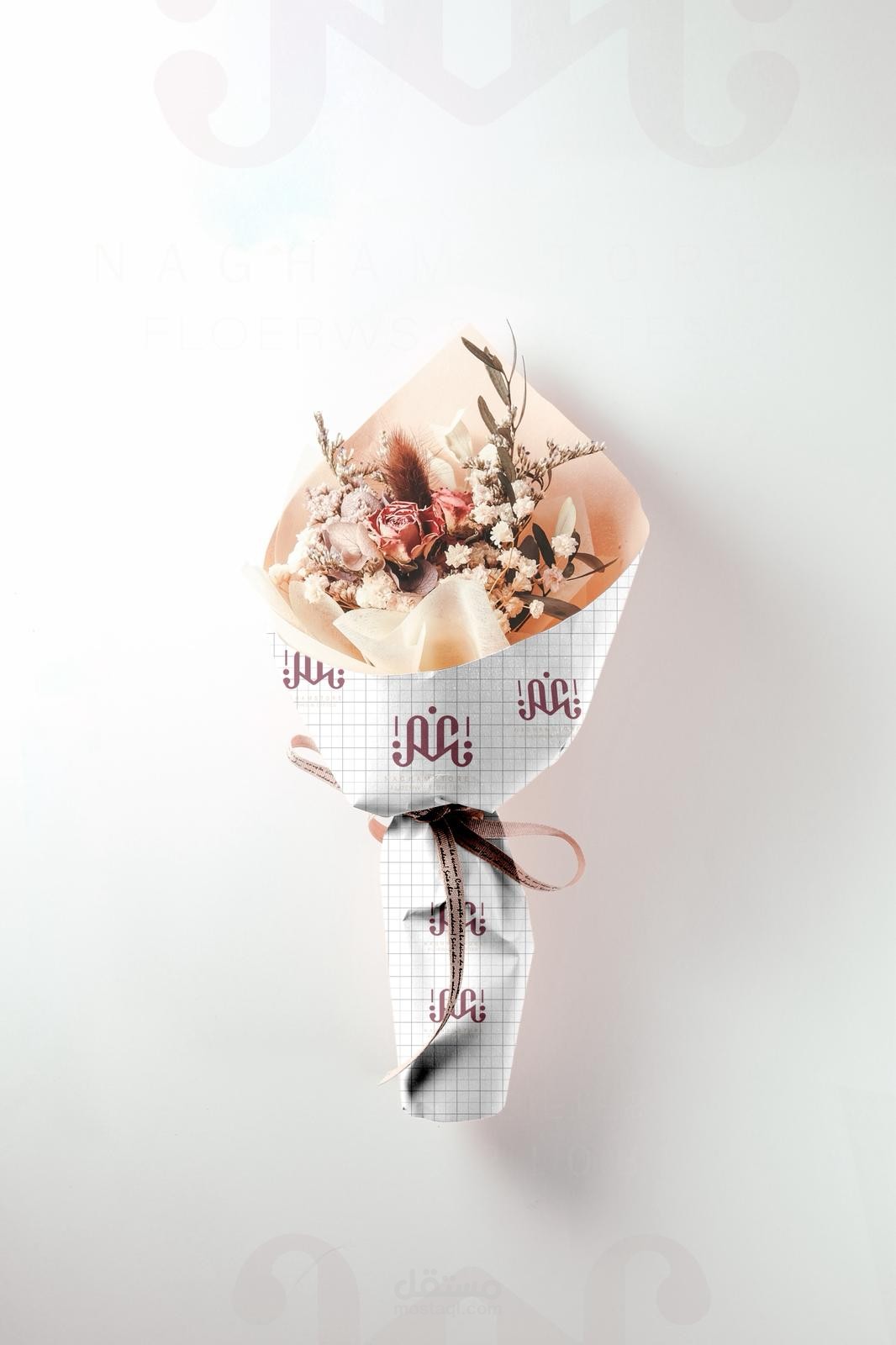 عرض الشعار على باقة الزهور