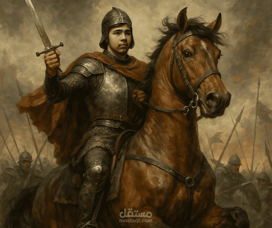 صورة لمقاتل من العصور الوسطي فوتوشوب #فوتوشوب
