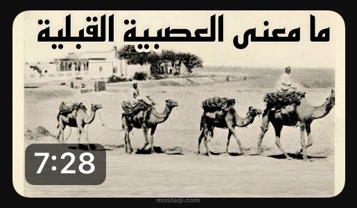 فيديو من تصميمي وكتابة نص عن العصبية القبلية