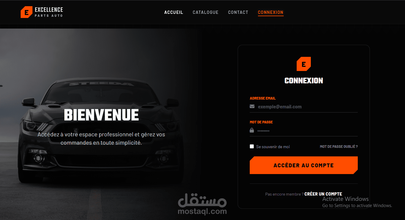 متجر إلكتروني لقطع غيار السيارات (Front-End & Back-End)