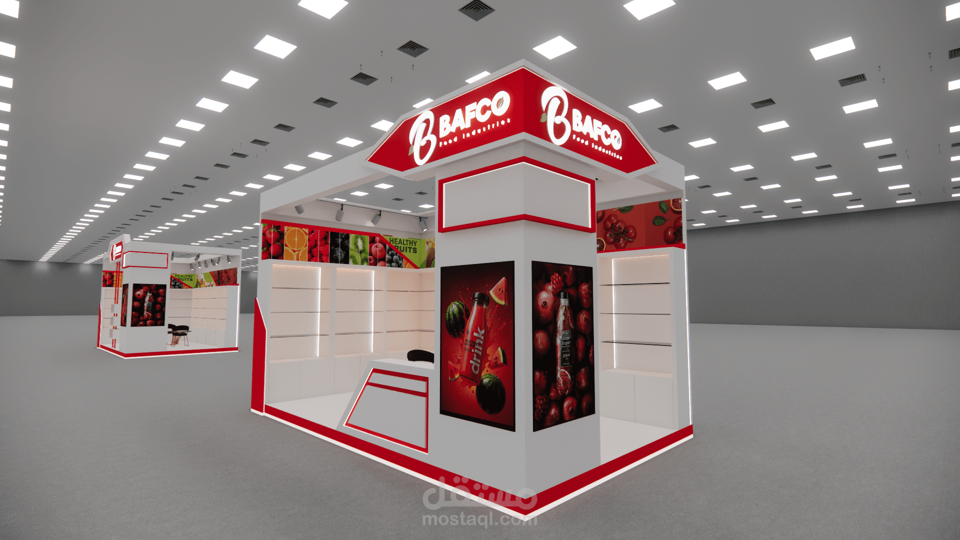 تصميم جناح معرض تجاري