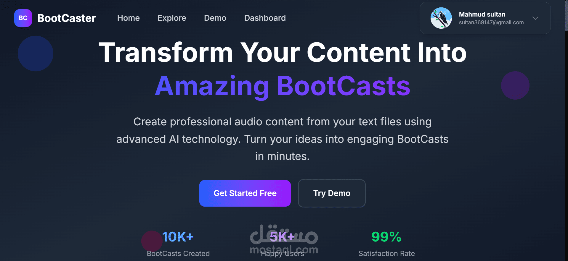 AI Podcast Generator Platform